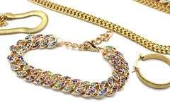 Assorted gold plated steel mixed jewelry