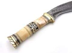 Damascus Steel Knife with Camel Bone Handle
