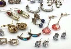 Group lot of Vintage 925 sterling silver earrings