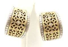 Konstantino diamond Filigree clip on earrings
