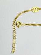 14KT Yellow Gold Link Chain With Six Interlocking CC Logo Stations Necklace
