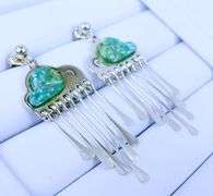 Carolyn Pollack Sterling Jelly Belly Dangly Earrings