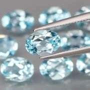 10 beautifully matched Swiss blue topaz! 9.62 carats!