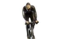 Cyclist Bronze Sculpture