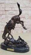 Fallen Man From Horse Bronze Sculpture