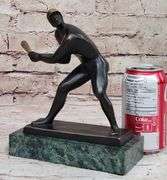 Mid Century Baseball Player Bronze Sculpture