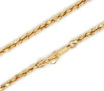 Sought After 18K YG Diamond Cut Rope Necklace