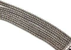 925 Sterling silver multi row wheat bracelet