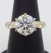 GIA Certified 4.02CTW Earth Mined Diamond Ring