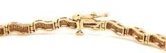 Nice 14K YG Wavy Link Diamond Bracelet