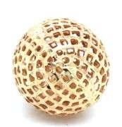 Fun 14K YG Pierced Sphere Pendant