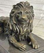 African Lion Wild Life Animal Edition Bronze Sculpture