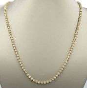 10kt Yellow gold 3.85ctw diamond tennis necklace