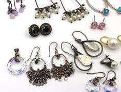 Group lot of Vintage 925 sterling silver earrings