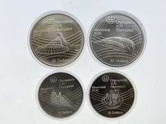 1976 Canadian Olympics Sterling Silver 4 Coin Set
