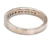 14kt White gold 0.30ctw channel set diamond band