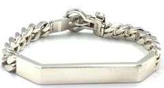 925 Sterling silver ID bracelet with buckle clasp