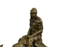 Arab Man Riding Camel Bronze Sculpture