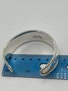 925 Sterling Silver Vintage Wide Polished Cuff Bracelet