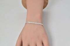 Sterling Silver Braide Chain Link Bracelet