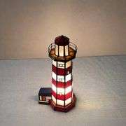 Sambro Island Lighthouse Tiffany Style Stained Glass Lamp