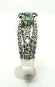Sparkling 2.68 Ct Blue Ice Fire Moissanite Ring