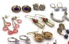 Group lot of Vintage 925 sterling silver earrings