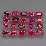 Real! Top crystal! 2.81ct 20 piece Ruby set! UNTREATED!!!