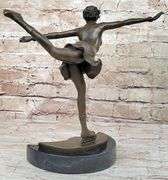 Olympic Sport Ice Skater Bronze Sculpture