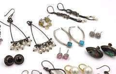 Group lot of Vintage 925 sterling silver earrings