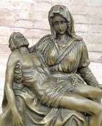 La Pieta Statue of The Virgin Mary Bronze Sculpture
