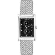 Invicta Vintage Rectangular Black Dial Stainless Steel Mesh Men's Watch