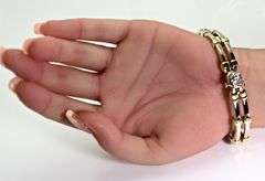 Impressive 14K Two-Tone Bracelet with Diamonds
