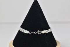 Sterling Silver Braide Chain Link Bracelet
