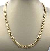 Italian Vintage 925 sterling silver flat Cuban chain necklace