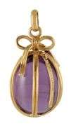 Tiffany & Co. Jean Schlumberger Amethyst Egg Charm Pendant in 18K
