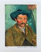 Estate Pencil Signed Vincent Van Gogh, The Smoker