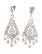10kt White gold diamond chandelier dangle earrings