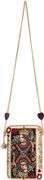 Queen of Hearts Beaded Mini Crossbody Bag