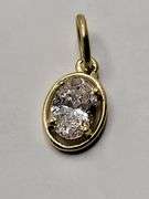 Certified Yellow Gold Lab Diamond Pendant