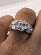 14K White Gold Round Brilliant Cut Diamond Ring