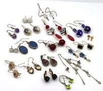 Vintage 925 sterling silver group lot of earrings