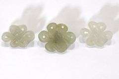 Qing Dynasty Natural Nephrite Buttons - Lot of 3