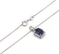 Darling Oval Shaped Faceted Tanzanite Pendant Necklace