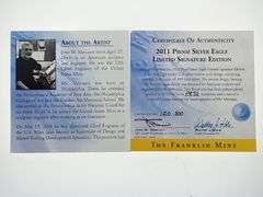 2011-W Proof Eagle, John Mercanti Signed, PCGS PR70 DCAM