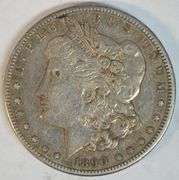 Original scarce 1890-CC Morgan Silver Dollar in sharp XF condition