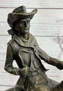 Cowboy with Faithfull Horse Bronze Sculpture