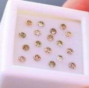 Untreated! .76ct set of real Champagne Diamonds!