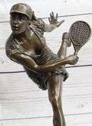 Female Tennis Player Bronze Satue