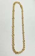 Italian 14KT Yellopw Gold Solid Panter Chain With H Shape Connector Links Chain